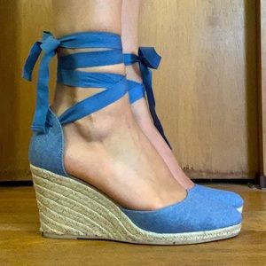 Old Navy Espadrille Tie-up Wedge Shoes